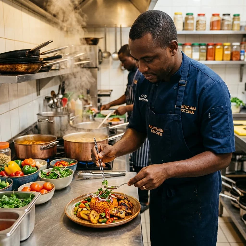 Dans la cuisine d'Akwaaba Kitchen