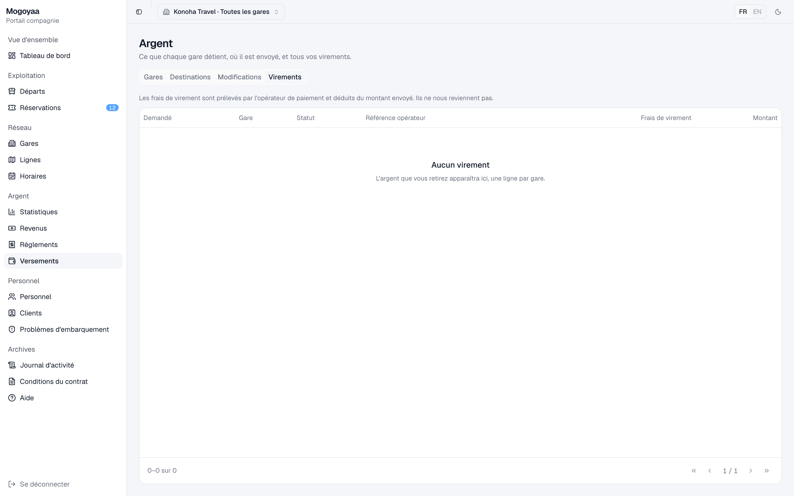 L'argent · « Virements »